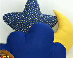 Almofadas lua nuvem e estrela