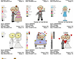 Matriz de Bordado Pacote Recém Casados Casamento