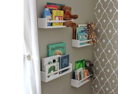 Kit com 03 Prateleiras mdf livros para quarto infantil