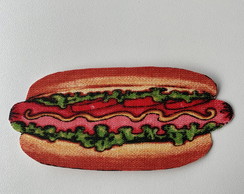 3 Patch Aplique Termocolante Cachorro Quente ( 3 Unidades )