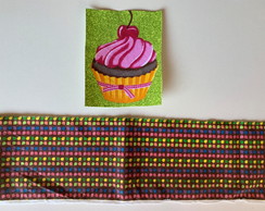 2 Kits Barra + Patch Aplique para Pano Prato Cupcake #5