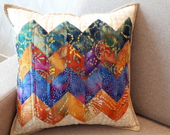 Capa de almofada em Patchwork