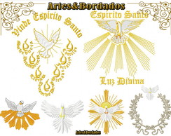 Matriz Bordado Divino Espirito Santo Batizado Batismo Pomba