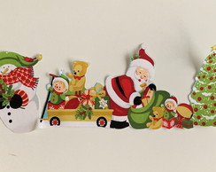 Patch Aplique Termocolante Natal - Papai Noel com Presentes