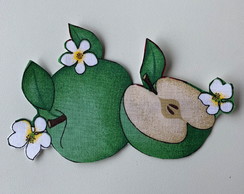 2 Patch Aplique Termocolante 2 Maças Verdes ( 2 Unidades )