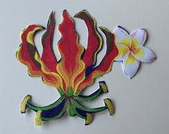 3 Patch Aplique Termocolante Flor ( 3 Unidades )