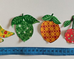 4 Patch Aplique Termocolante 4 Frutas 1 Unidades Cada Fruta