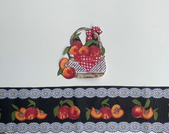 2 Kits Barra + Patch Aplique para Pano Prato Pessego #8