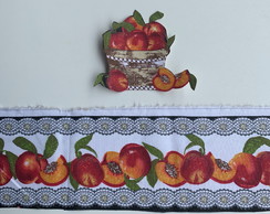 2 Kits Barra + Patch Aplique para Pano de Prato Pessego #10
