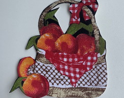 2 Patch Aplique Termocolante Cesto Pessegos #1 (2 Unidades)