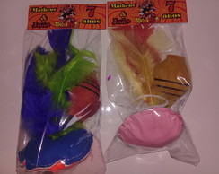Kit Diversão Menino com Pião e Peteca