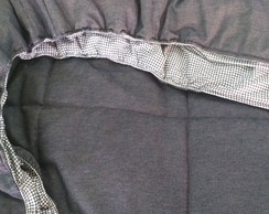 Colcha com elástico dupla face casal + porta travesseiro