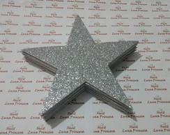 *estrela 20 cm em Eva com Glitter.*