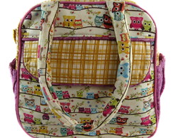 Bolsa em tecido Corujinhas Maria Adna