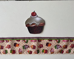 2 Kits Barra + Patch Aplique para Panos de Prato -cupcake #7