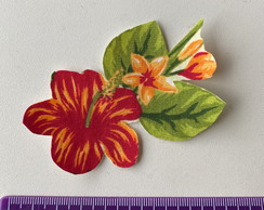 3 Patch Aplique Termocolante Flores #2 Pequena (3 Unidades)