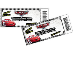 Convite Ingresso Carros