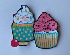 2 Patch Aplique Termocolante 2 Cupcakes #24 (2 Unidades)