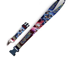 Cordão para Crachá CAPCOM C0584P com Fecho Bolsa e Jacaré