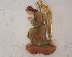 Anjo da Guarda escultura madeira