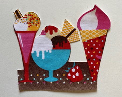 2 Patch Aplique Termocolante Sorvetes #3 ( 2 Unidades )