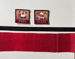 2 Kits Barra + Patch Aplique para Pano Prato Chef Coz #9
