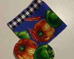 2 Kits Barra + Patch Aplique para Pano de Prato - Pimentões