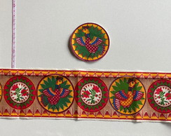 2 Kits Barra + Patch Aplique para Pano de Prato Galinhas #32