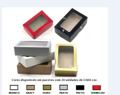 20 Caixas com Visor 12 x 8 x 4 Uma Cor a Escolher