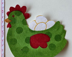 2 Patch Aplique Termocolante Galinha Verde ( 2 Unidades )
