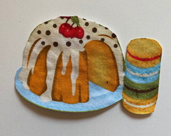 2 Patch Aplique Termocolante Bolo e Biscoitos ( 2 Unidades )