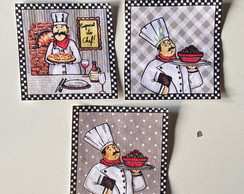 3 Unidades Patch Aplique Termocolante Chef Bon Bon Appetit