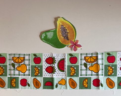 2 Kits Barra + Patch Aplique para Pano de Prato - Mamão