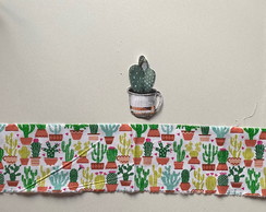 2 Kits Barra + Patch Aplique para Pano de Prato Cactos #3