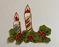 Patch Aplique Termocolante Velas Natalinas ( 2 Unidades )