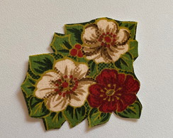 Patch Aplique Termocolante Flores Natalinas ( 3 Unidades )