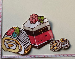 2 Patch Aplique Termocolante Bolo e Rocambole ( 2 Unidades )