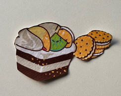 2 Patch Aplique Termocolante Bolo e Biscoitos ( 2 Unidades )
