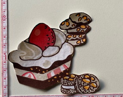 2 Patch Aplique Termocolante Bolo e Biscoitos ( 2 Unidades )