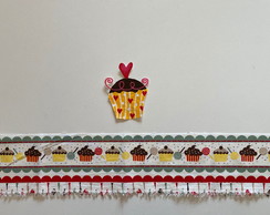 2 Kits Barra + Patch Aplique para Pano Prato Cupcakes #19