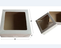 20 Caixas para Presente com Visor 20x20x6