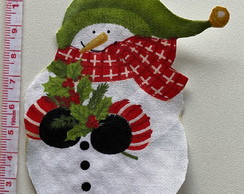 Patch Aplique Termocolante Boneco de Neve #10 ( 2 Unidades )