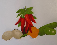 2. Patch Aplique Termocolante Legumes #3 ( 2 Unidades )