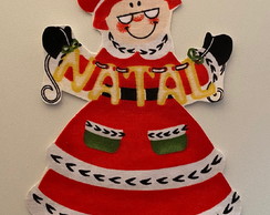 Patch Aplique Termocolante Mamãe Noel G #2 ( 2 Unidades )