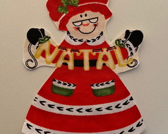 Patch Aplique Termocolante Mamãe Noel m #2 ( 2 Unidades )