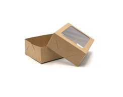 20 Caixas com Visor 22 x 16 x 8 Cor Kraft