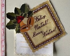 Patch Aplique Termocolante Feliz Natal ( 2 Unidades )