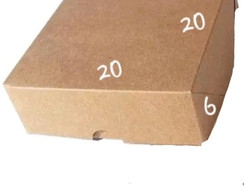 20 Caixas para Presente Kraft 20x20x6