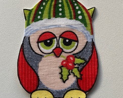 Patch Aplique Termocolante Coruja Natalina #4 ( 3 Unidades )