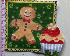 Patch Aplique Termocolante Boneco Biscoito ( 2 Unidades )